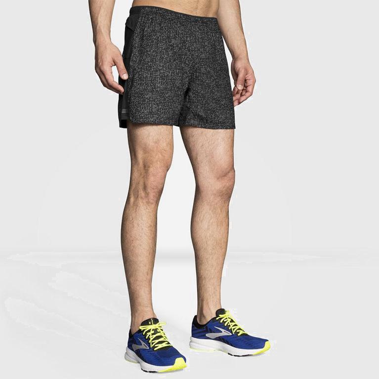 Brooks Sherpa 5 Israel - Men's Running Shorts - Grey (41302-NXVY)